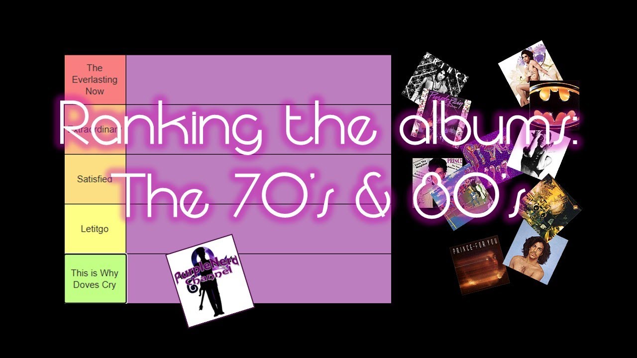 Рейтинг альбомов Принса 70-х и 80-х годов (с помощью TierMaker)