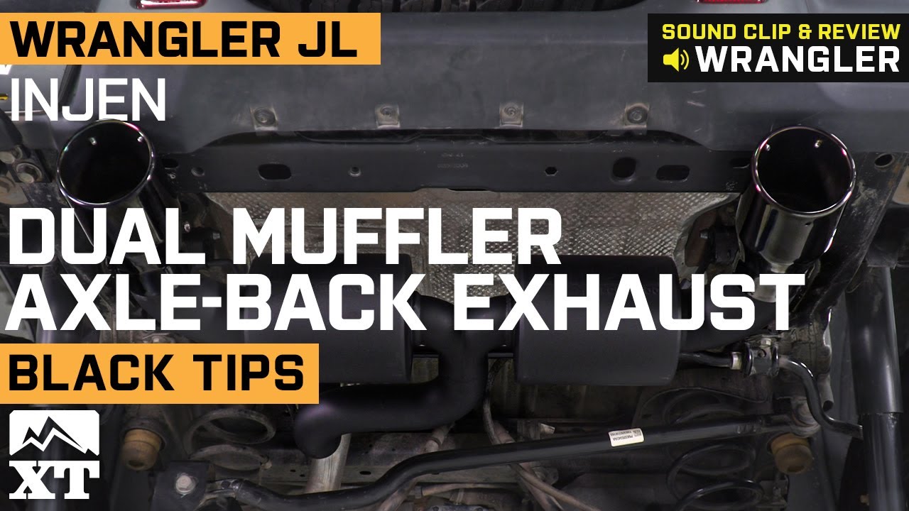 Jeep Wrangler JL Injen Dual Muffler Axle-Back Exhaust w/ Black Tips Sound Clip & Review
