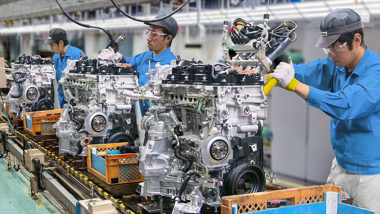 Inside Mazda Best Factory in Japan Producing Tiny Powerful Engines - Production Line
