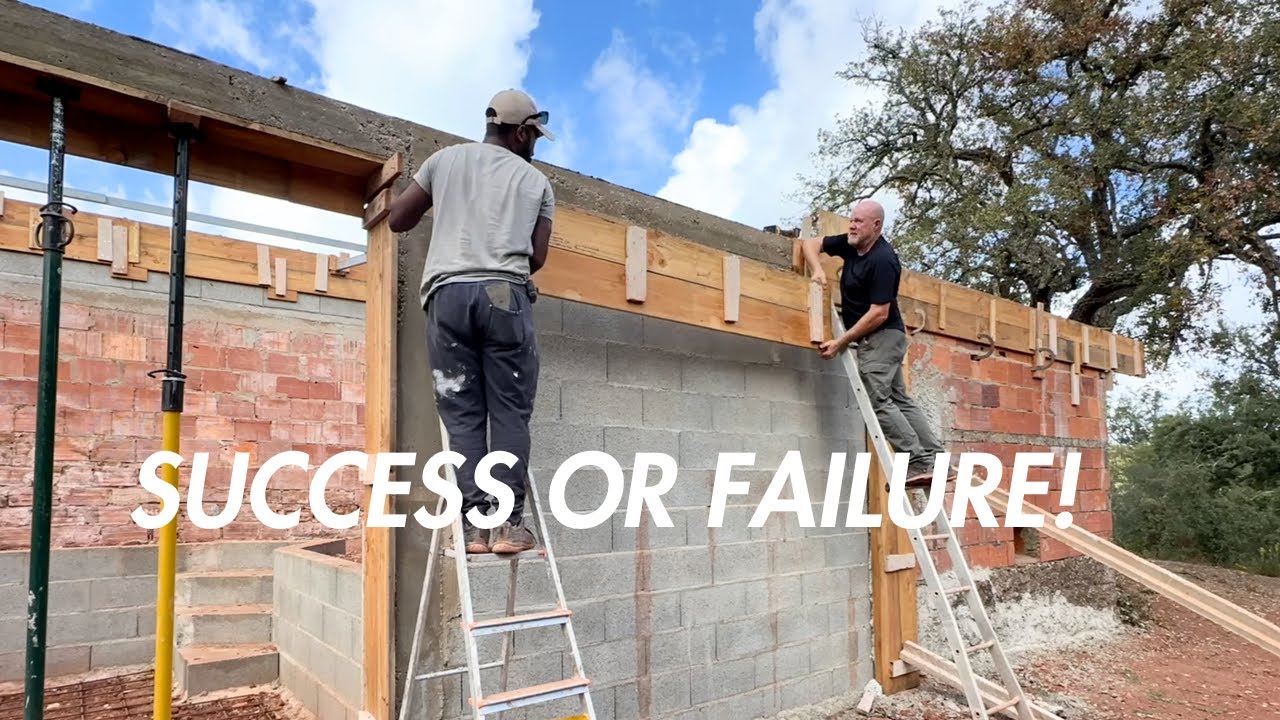 Revealing The New Concrete Ring Beam | Portugal Renovation