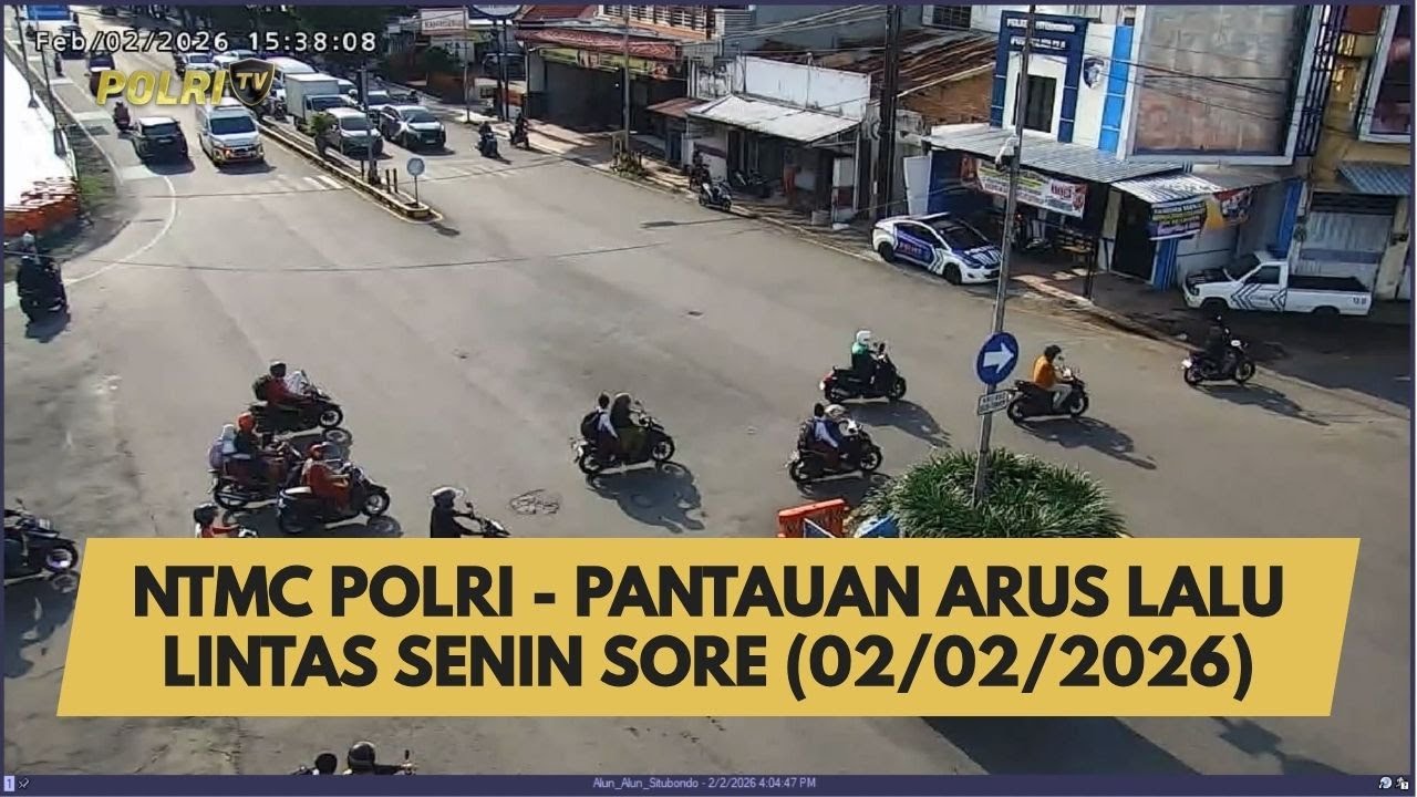 NTMC POLRI - PANTAUAN ARUS LALU LINTAS SENIN SORE (02/02/2026)