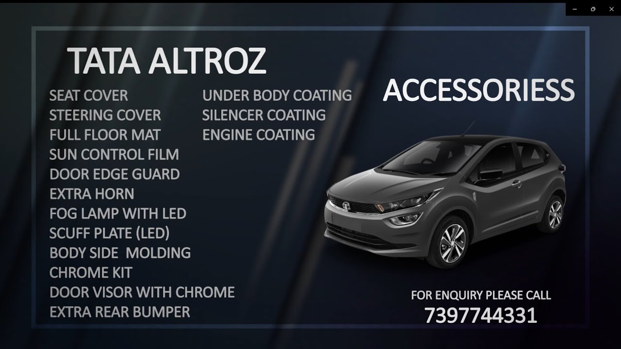 TATA ALTROZ  CAR ACCESSORIES  |  FULL ACCESSORIES FITTING | ACN MOTORS #tata #altroz  #accessories