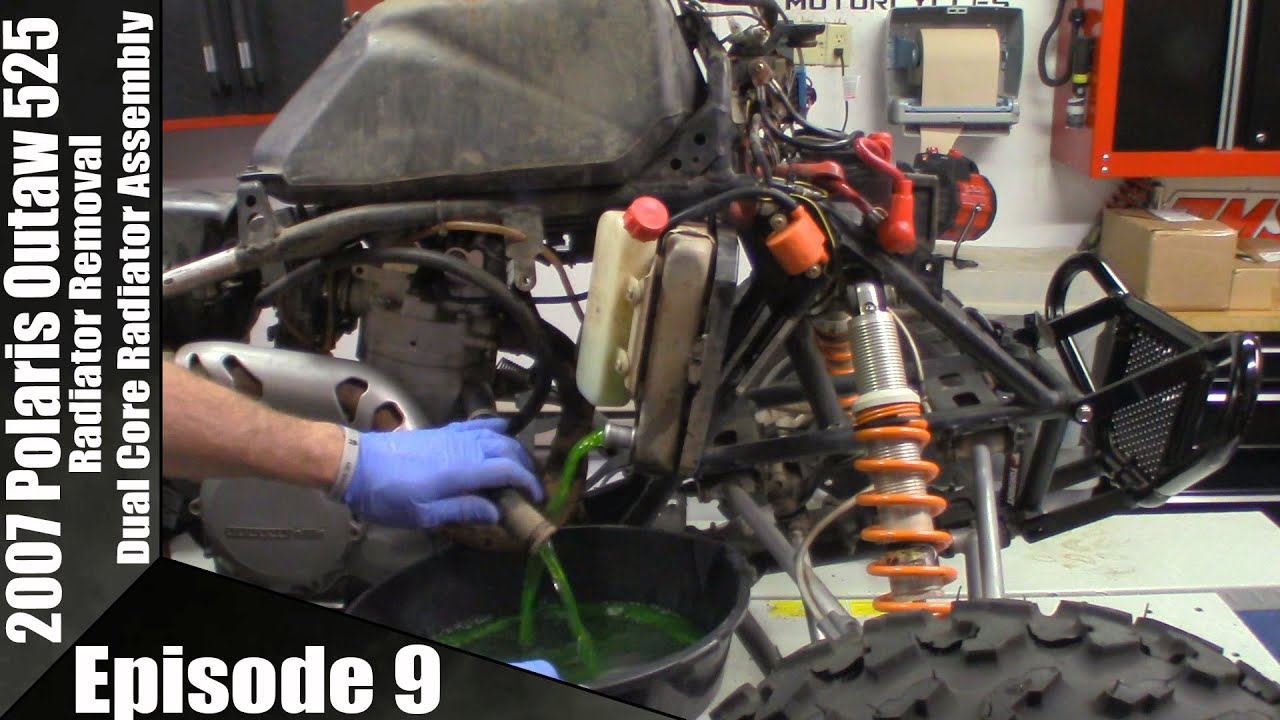 Polaris Outlaw Radiator Removal And Dual Core Radiator Assembly