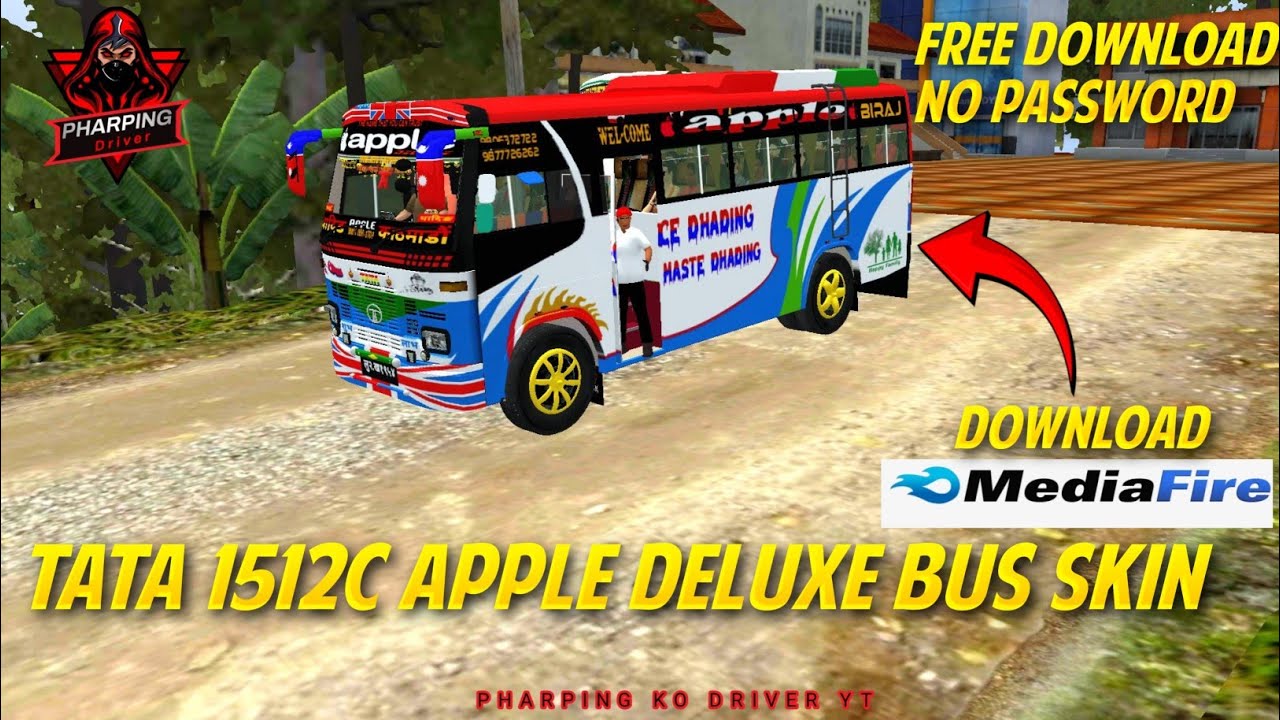 🚌 Apple Deluxe V.2 Nepali Bus Skin | Free Bus Simulator Indonesia Download ✅ No Password ❌ |