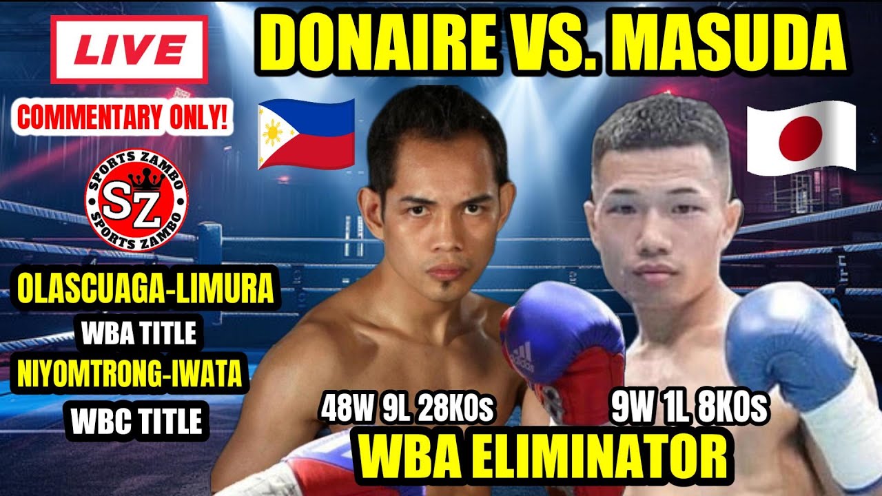 Donaire vs Masuda WBA Eliminator March 15 2026 Japan | live commentary only!