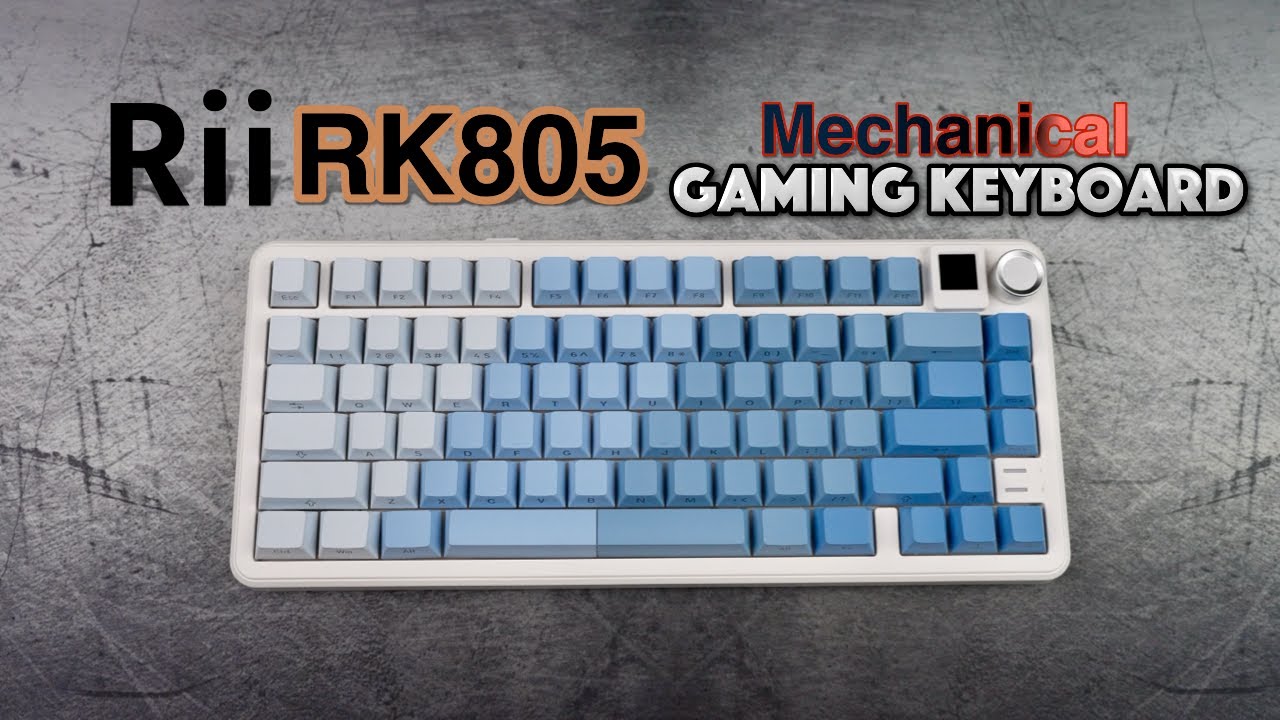Rii RK805 Wireless Mechanical Keyboard | 75% Wireless, TFT Screen, RGB, Tri-Mode & Gasket Mount