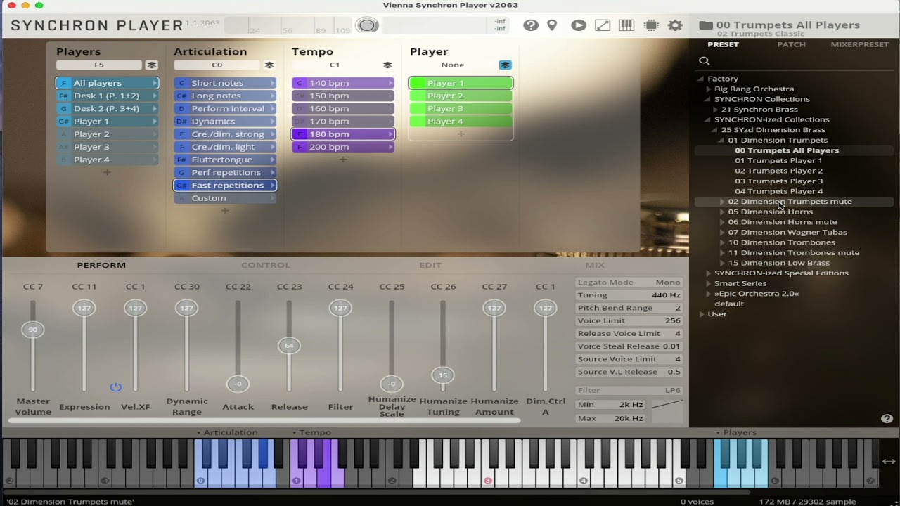 Synchronized Dimension Brass Playthru- Trumpets/ Horns