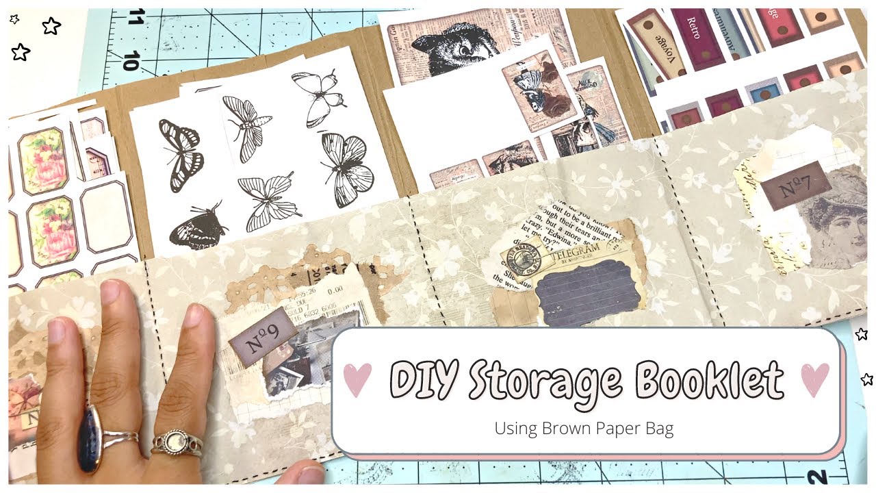 ♡ (TUTORIAL) Storage Booklet Using Brown Paper Bag | Craft With Journaling Tale
