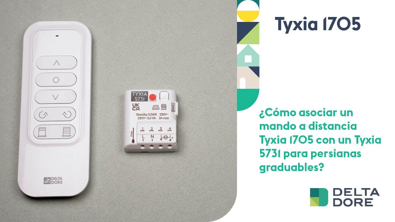 ¿Cómo asociar un mando a distancia Tyxia 1705 con un Tyxia 5731 para persianas graduables?