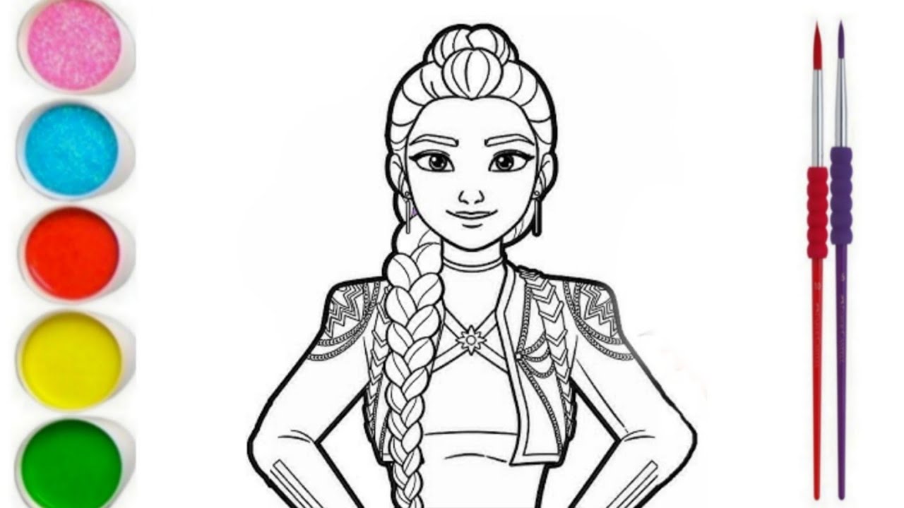 Draw And Color Rumi From K-Pop Demon Hunters Easy for kids || Kids Drawings