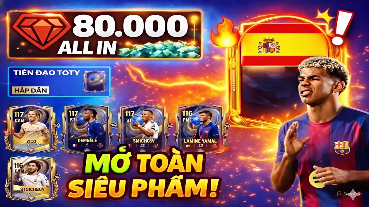Xả 80.000 gems săn cầu thủ 26 toty liệu có ngon ? | FCmobile VN #fcmobile 