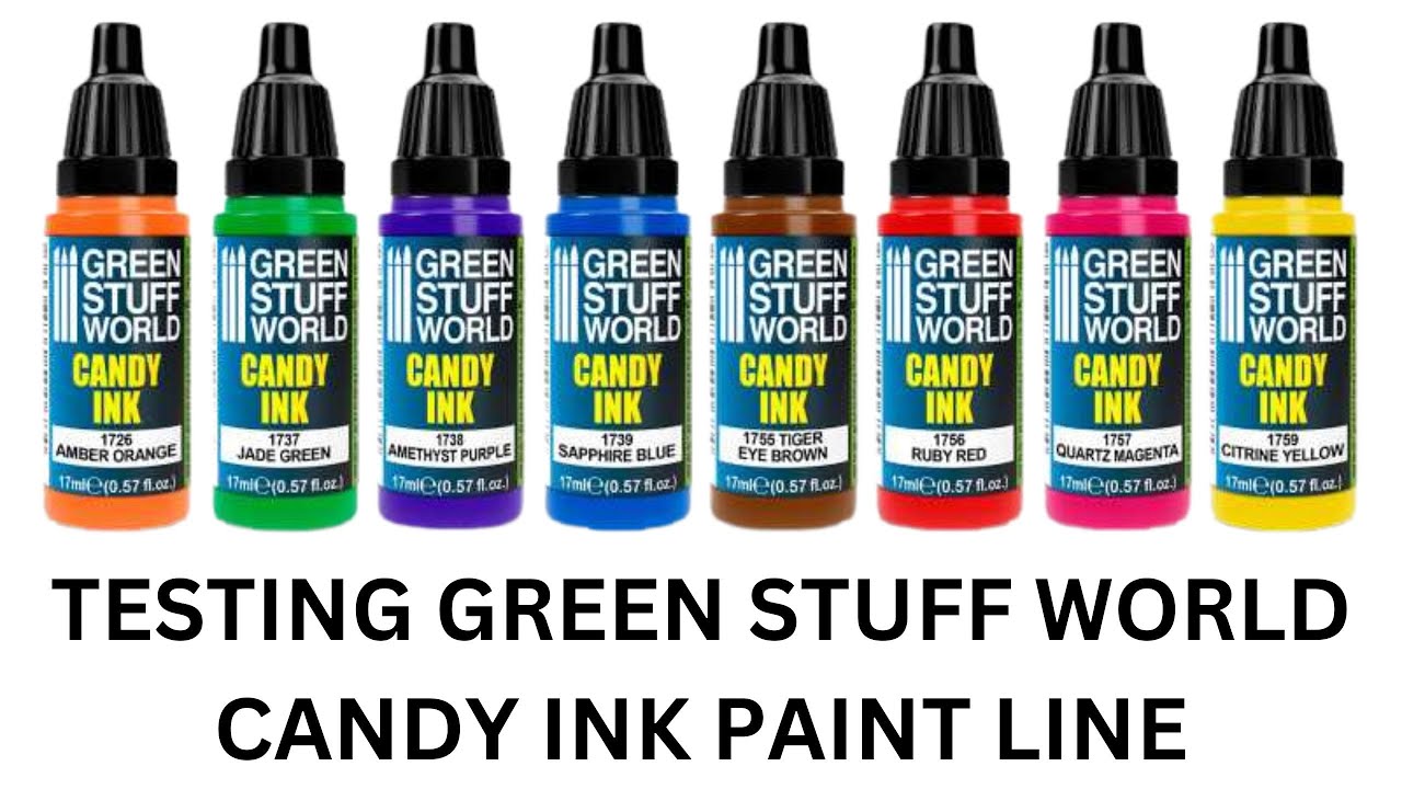Testing Green Stuff World Candy Ink Acrylic Paint Line