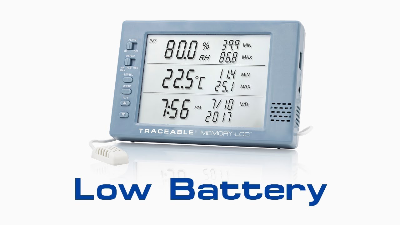 Memory-Loc Datalogging Traceable Hygrometer - Low Battery Instructional Video