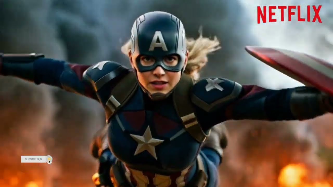 EPIC Final Battle!Red Haired Sorceress vs Female Captain America  Ultimate Superhero War4K Cinematic