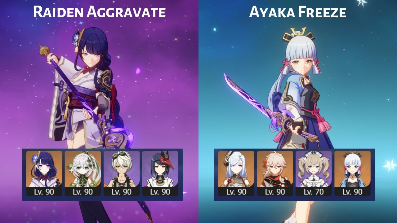 NEW Spiral Abyss [v3.4] Floor 12 9* Raiden Aggravate & Ayaka Freeze