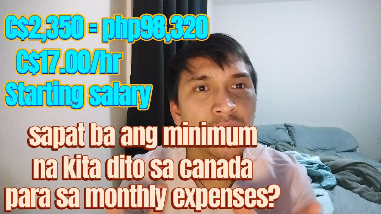 #buhaycanada sapat ba ang minimum $2350=php98,320 na kita dito sa canada para sa monthly expenses?