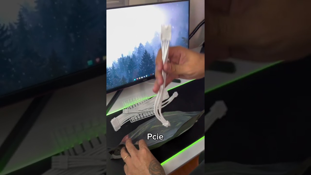 Extensores de cabos brancos para o computador! 🤍💻 #gaming #pc #setup #gamer #dicadepc