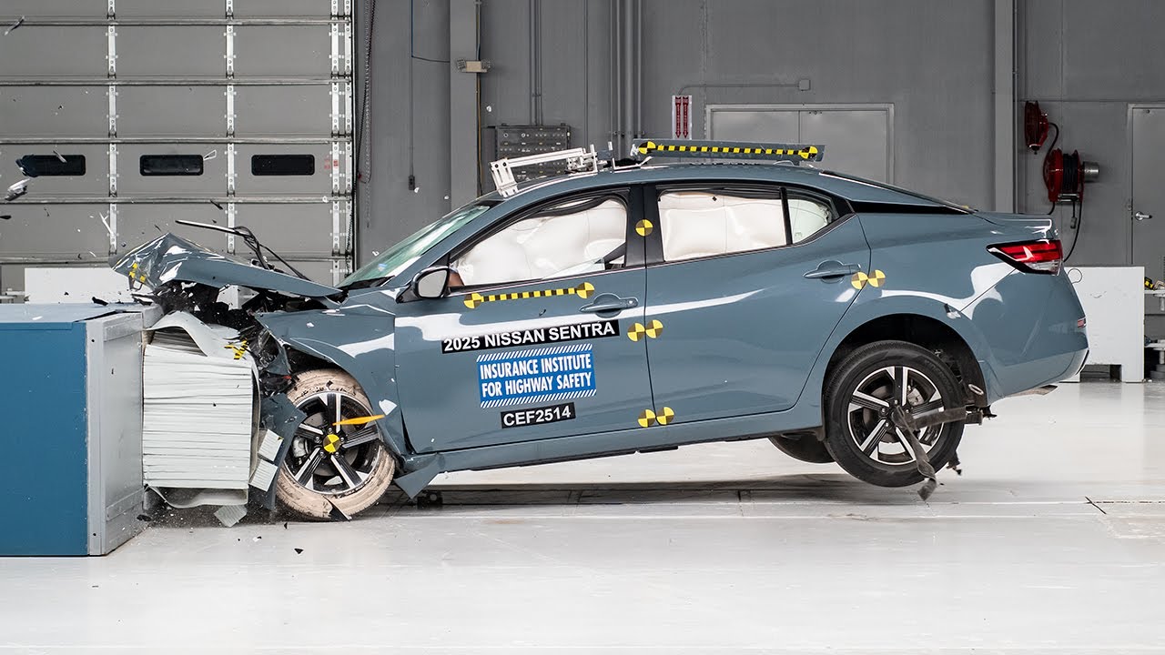 2025 Nissan Sentra updated moderate overlap IIHS crash test