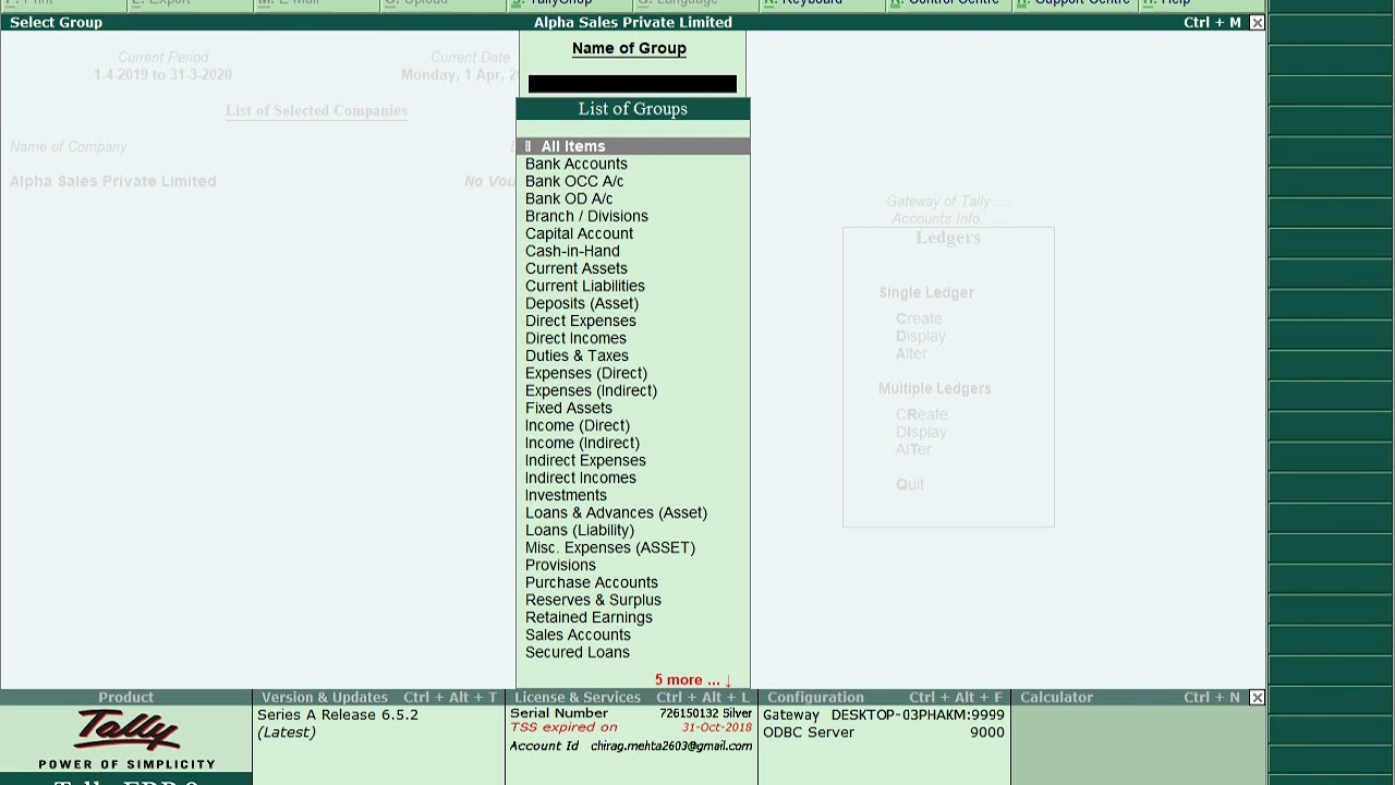 2.4 Altering or Modifying a Ledger | Tally ERP 9 Full Tutorial in English | Tally Course