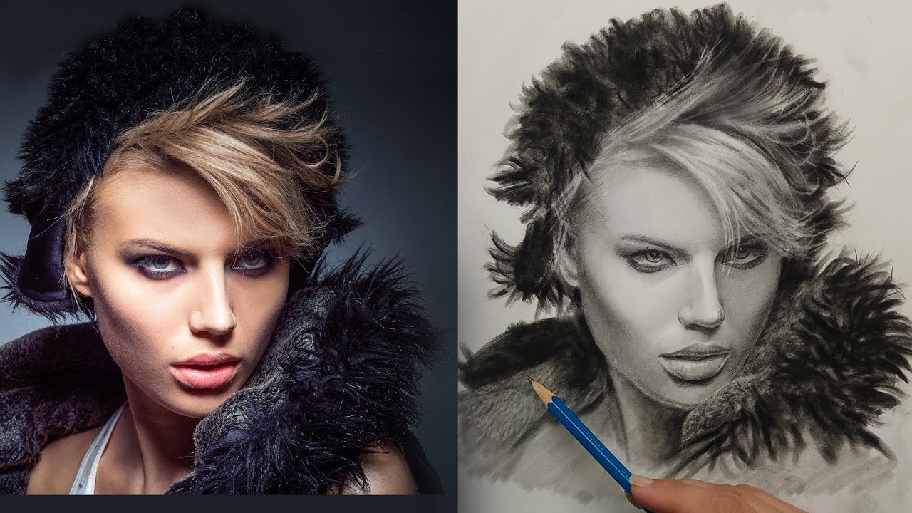 Charcoal Drawing | Portrait Drawing Tutorial for Beginners