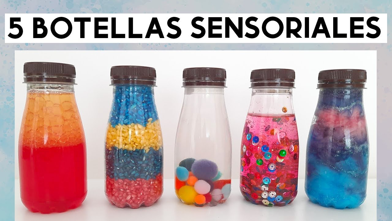 CÓMO HACER BOTELLAS SENSORIALES PARA NIÑOS - 5 IDEAS FRASCOS DE LA CALMA