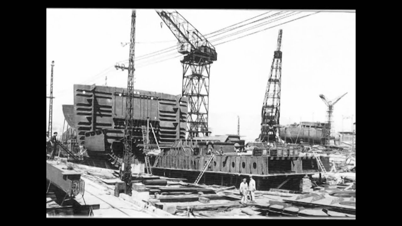 La construction d'un navire aux chantiers de la Seyne Sur Mer
