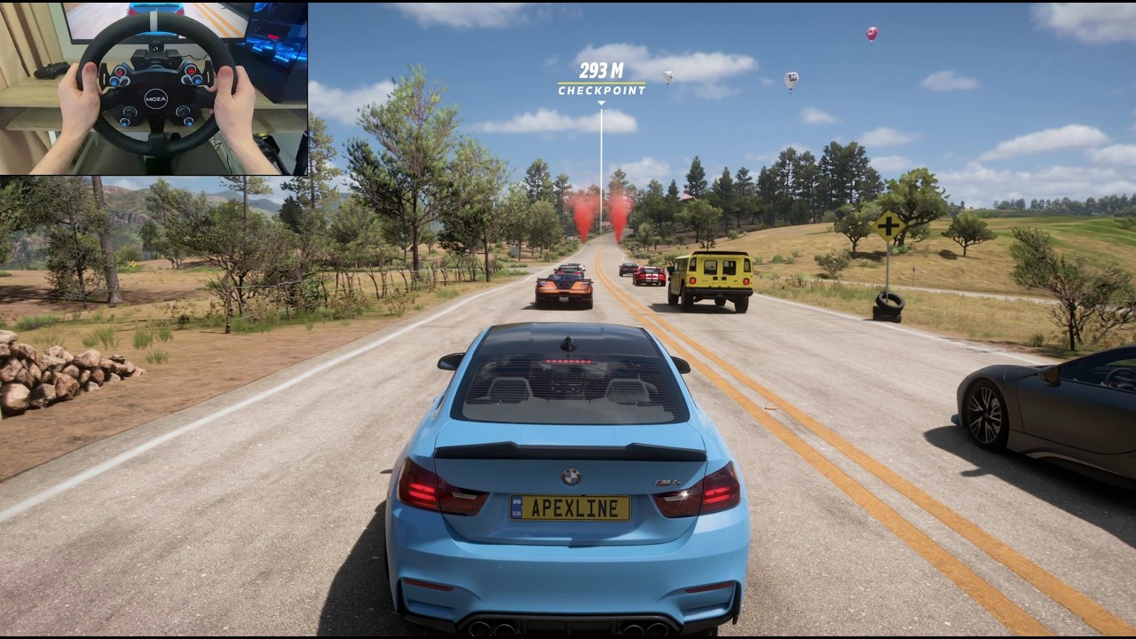 BMW M4 - 700HP VS Random Cars | Forza Horizon 5 | Steering Wheel Gameplay