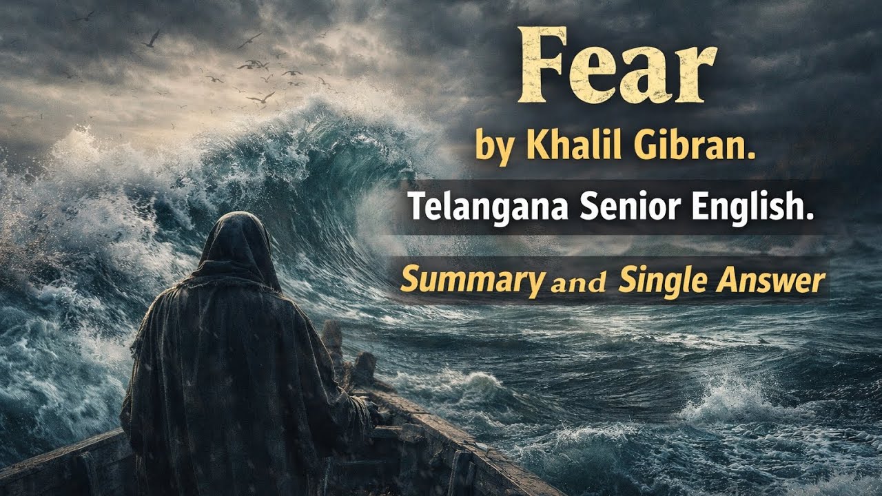 Fear by Khalil Gibran.Telangana Senior English.Summary and Single Answer.