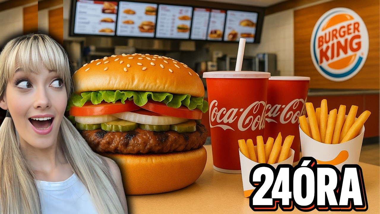 24ÓRA A BURGER KINGBEN!🍔👑...LESZ ITT MINDEN!😂✋ #burgerking #24hours