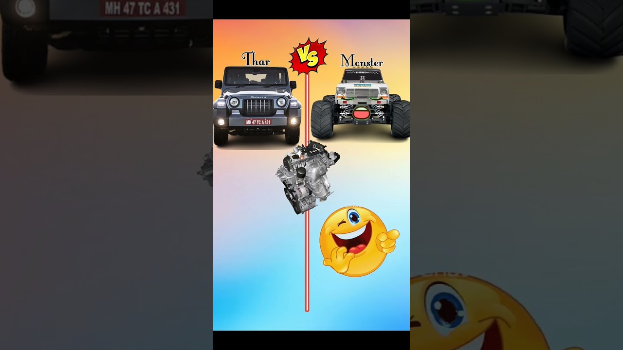 Thar Vs Monster truck ? #shorts #viral