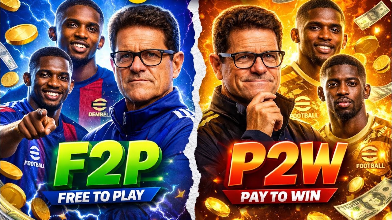 Efootball 2026 F2P vs P2W   #efootball #pesmobile #football #gaming #fyp 