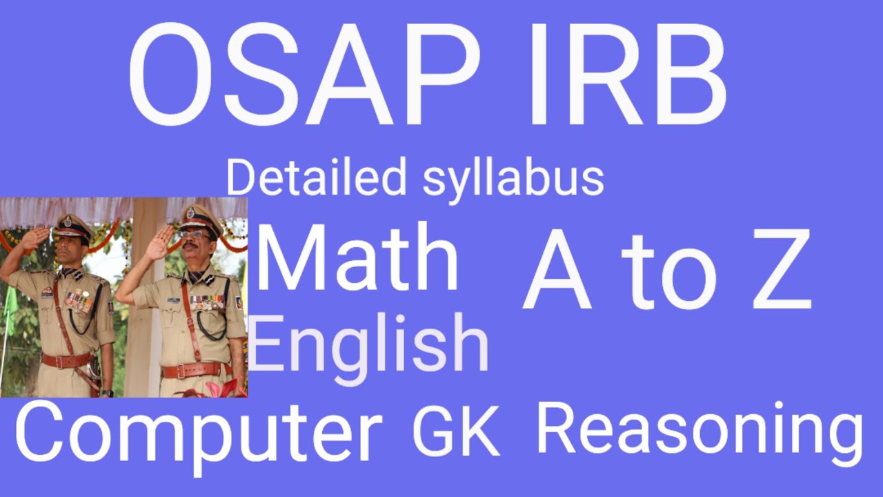 Osap irb syllabus 2024 🔥 l Osap irb recruitment 2024 l Detailed A to Z #osap irb