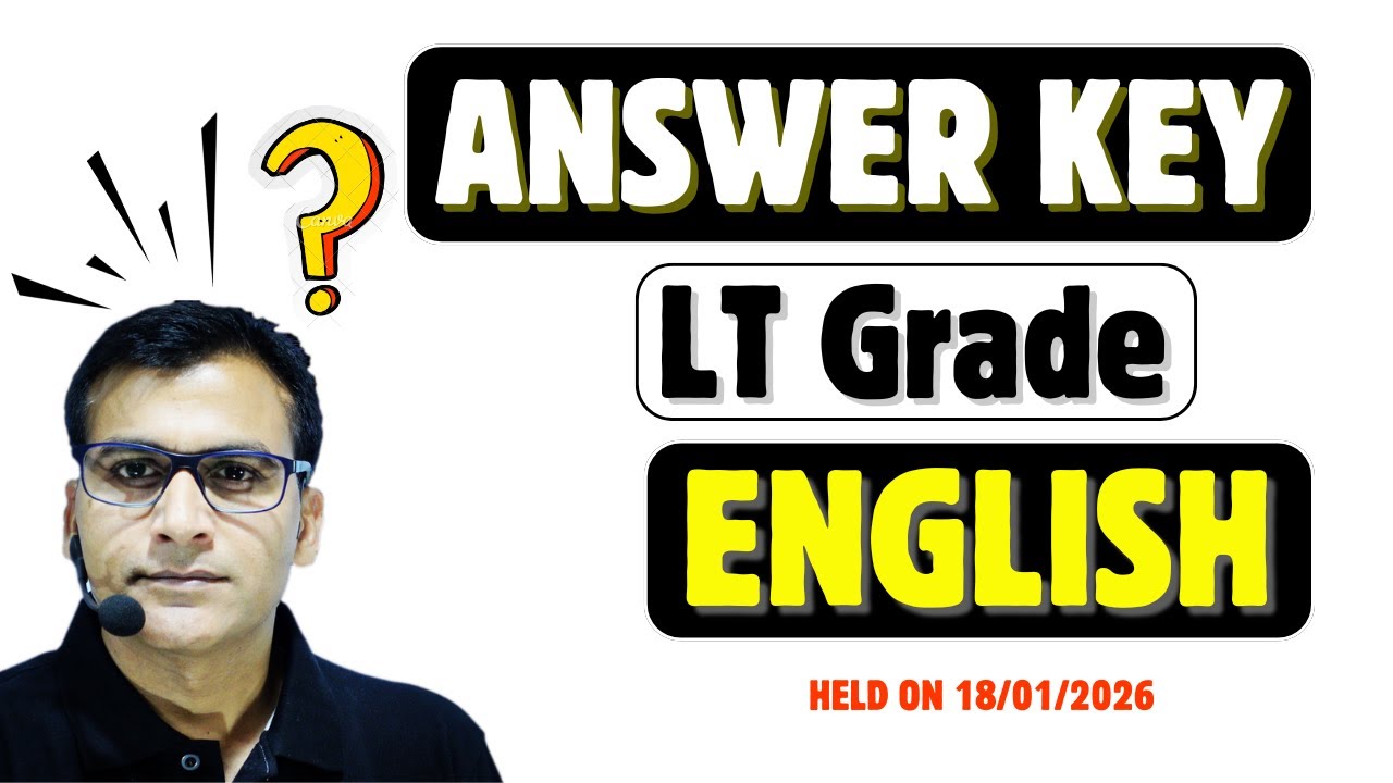 Answer Key of LT Grade English 2026 | Solution | #uppscltgrade | #ltgrade