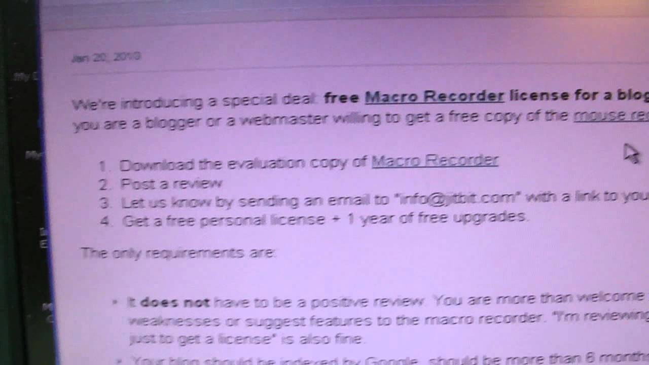 free macro recorder review from JIT BIT