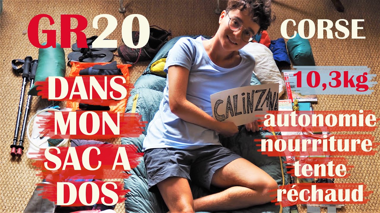 MON SAC à DOS pour le GR20 (en autonomie - CORSE septembre 2021)