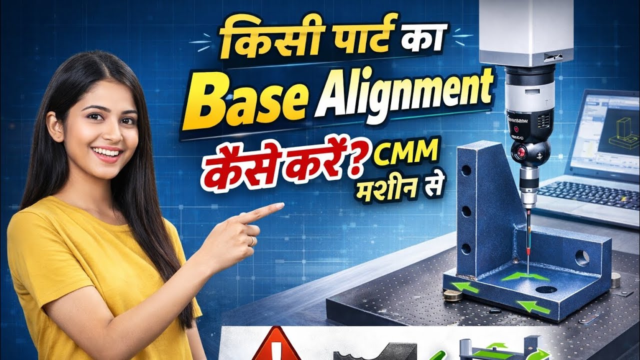 Base Alignment in CMM Machine Step by Step | Part Base Alignment Process 💯✅
