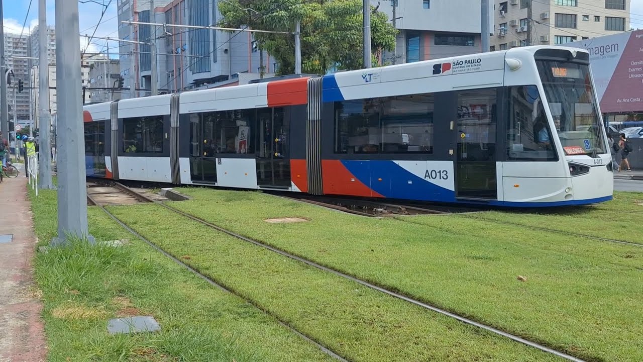Cruzamento de VLTS Linha 1 com Linha 2 + Seguindo VLT na linha 2 até o centro de Santos sp.