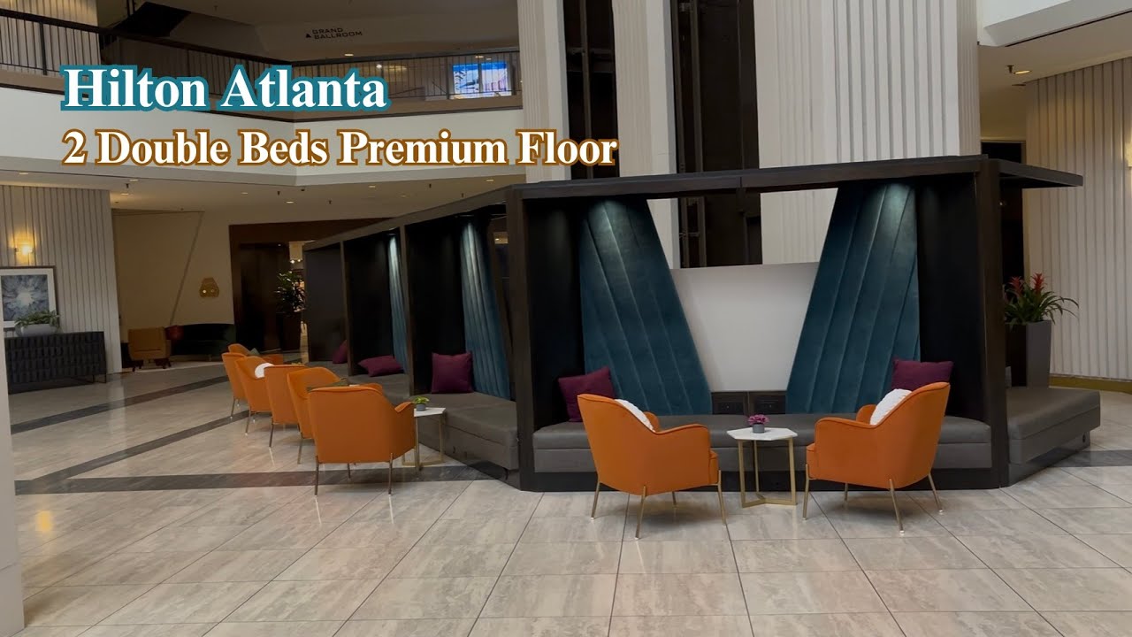 FULL TOUR of Hilton Atlanta: Exploring Rooms, Amenities, Dining & City Views!