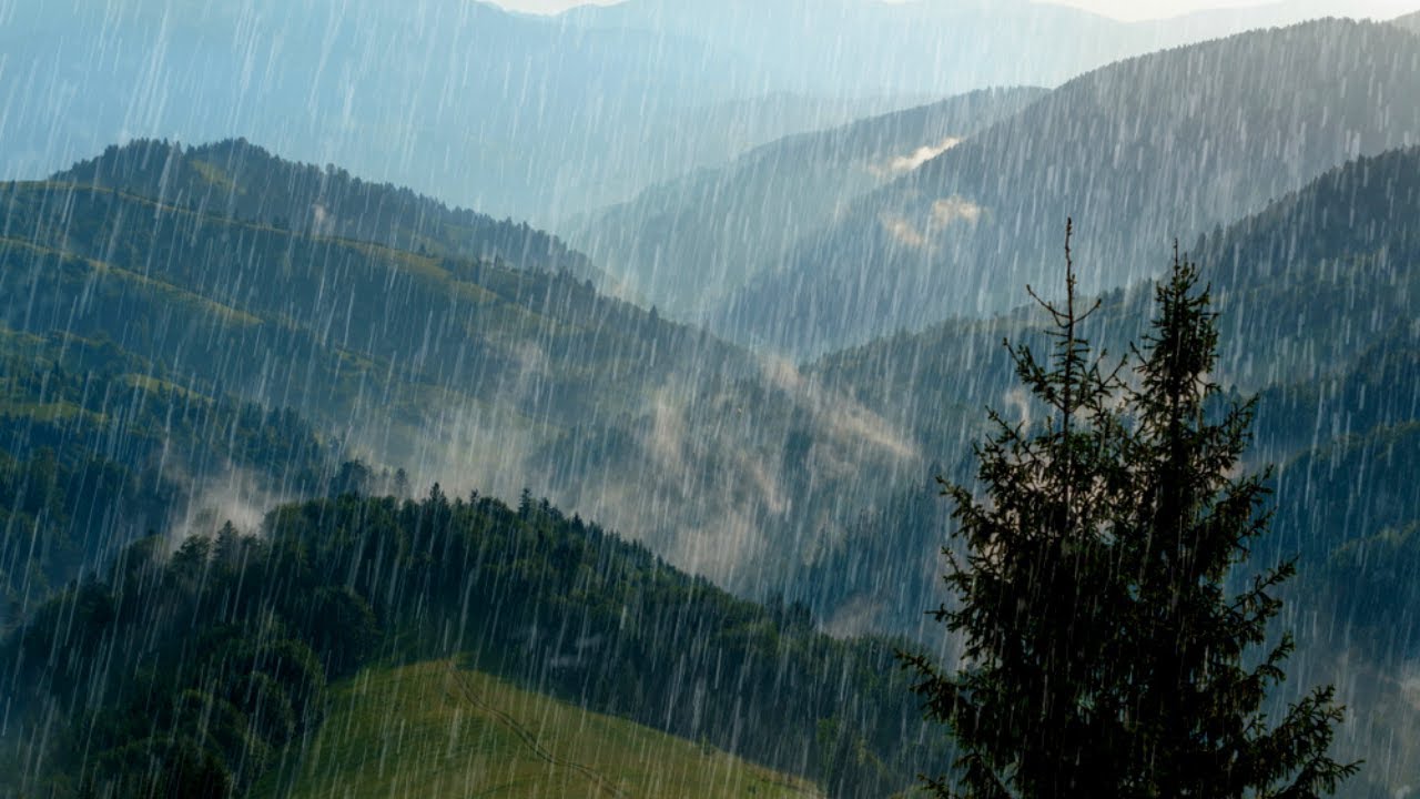 Rain in mountains