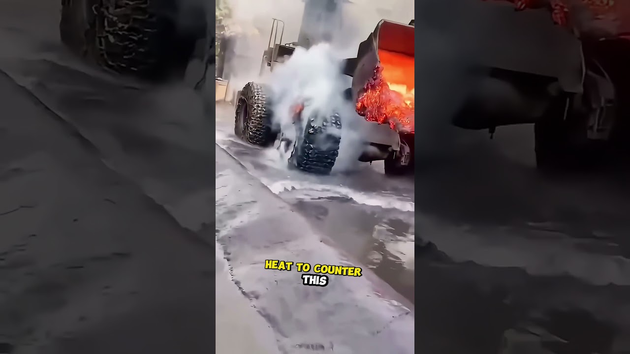 World's Hottest Tractor Braving Flames in Steel Mill  #shortsvideo #shortsfeed #shortsviral