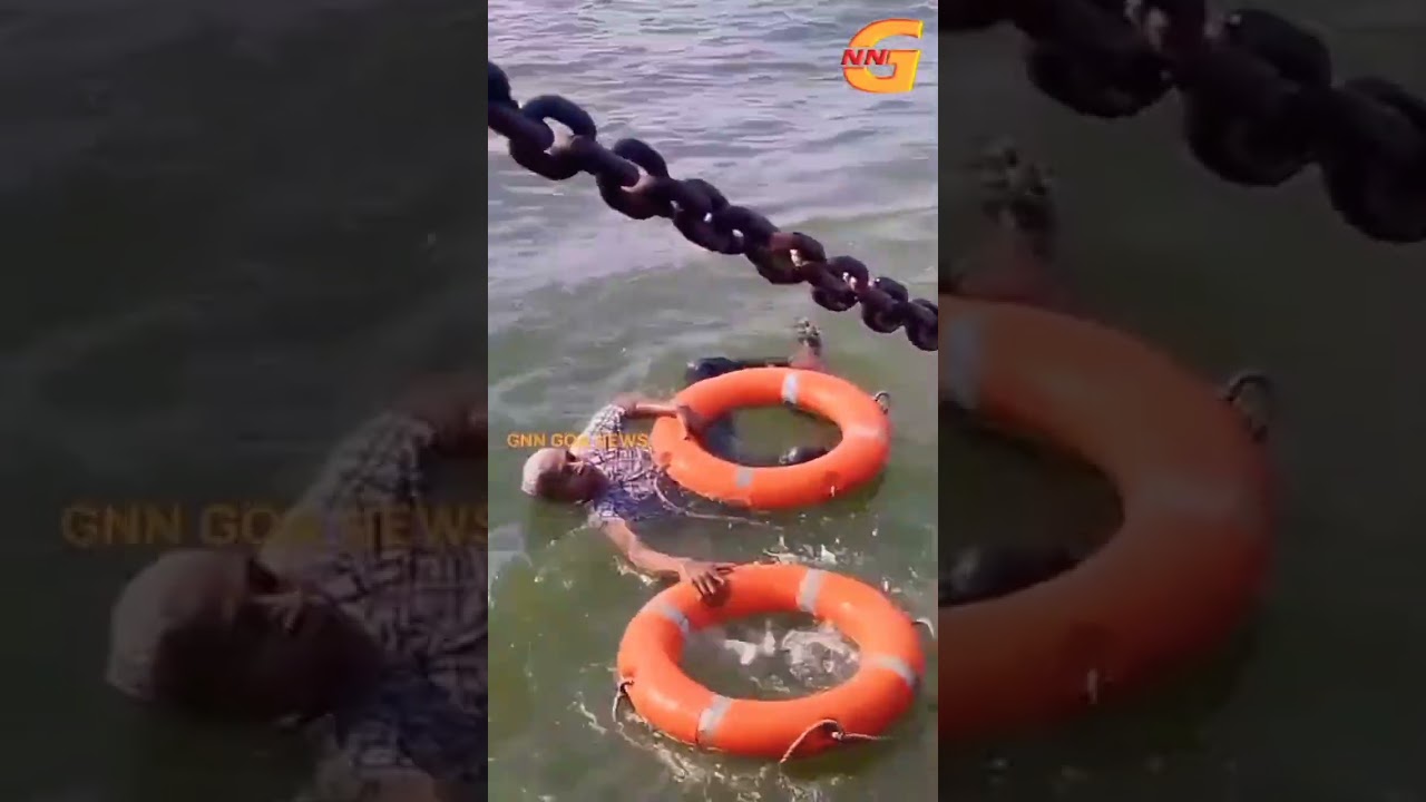 #man #rescued #from #drowning at #ribandar #chodan #ferry #route #goa #goanews #gnngoa