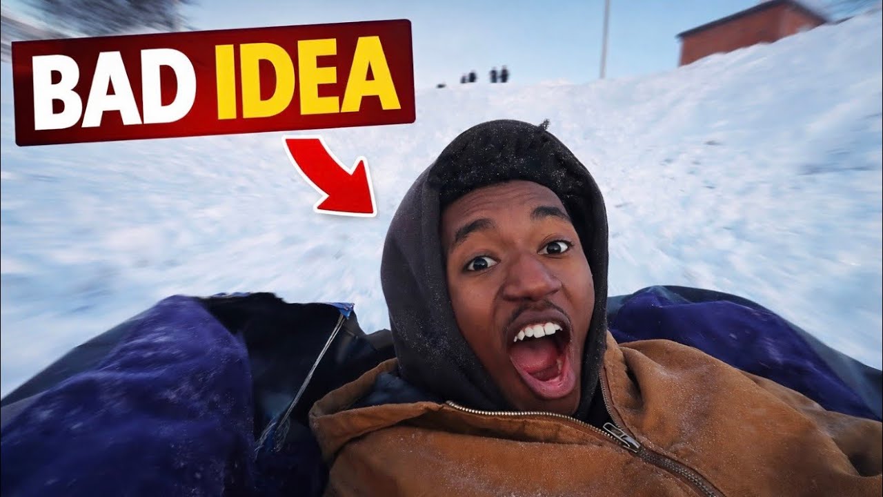 Sledding With an Air Mattress Was a TERRIBLE idea (POV)