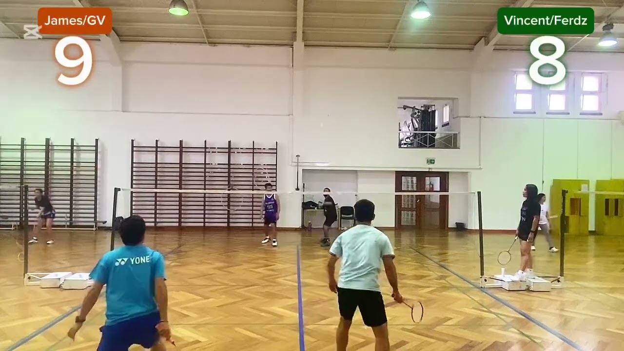 Badminton Men’s Doubles (Game1): Vincent/Ferdz vs James/GV