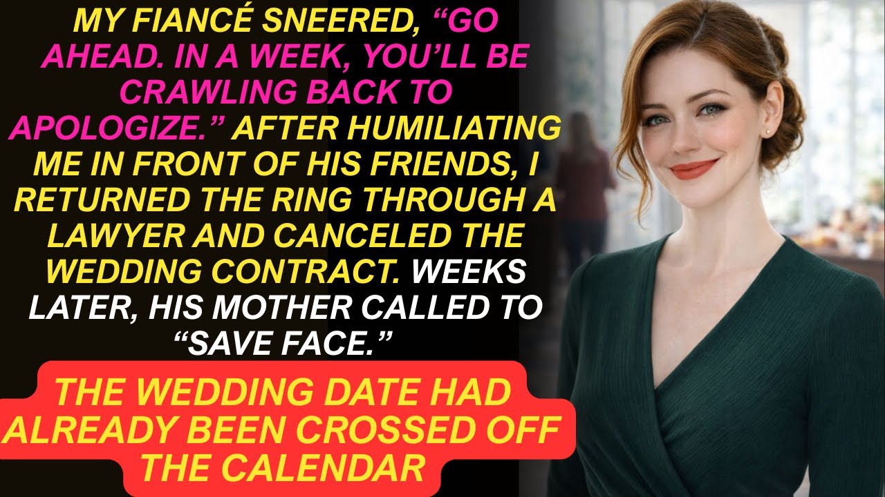 My fiancé sneered: “Leave. You’ll crawl back apologizing within a week.” After humiliating me.