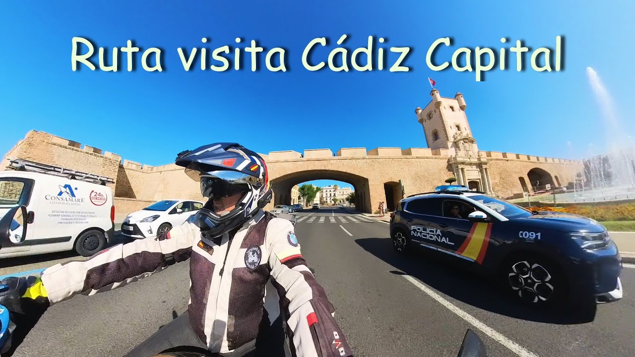 Ruta visita Cádiz Capital, y pruebo la Insta 360 X3 en mi moto.