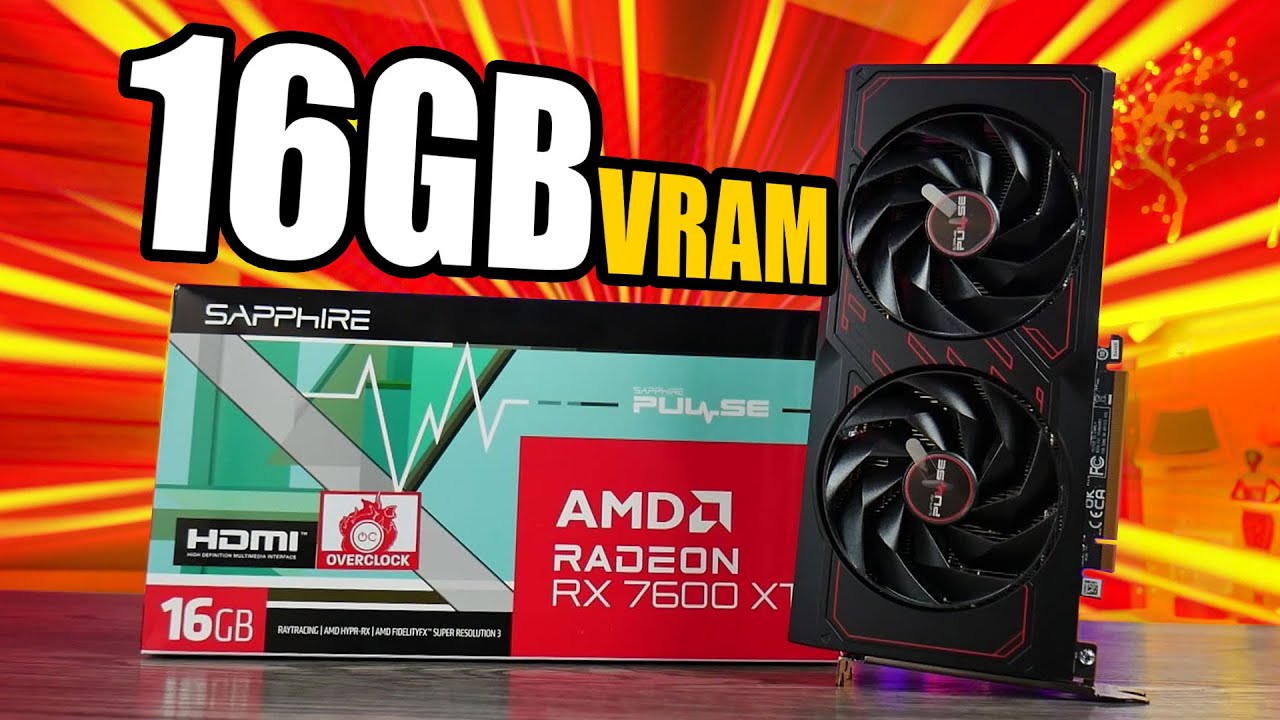 16GB de VRAM para JUEGOS en 2024 y trabajo profesional, RX 7600 XT Sapphire Pulse - DrogaDigital