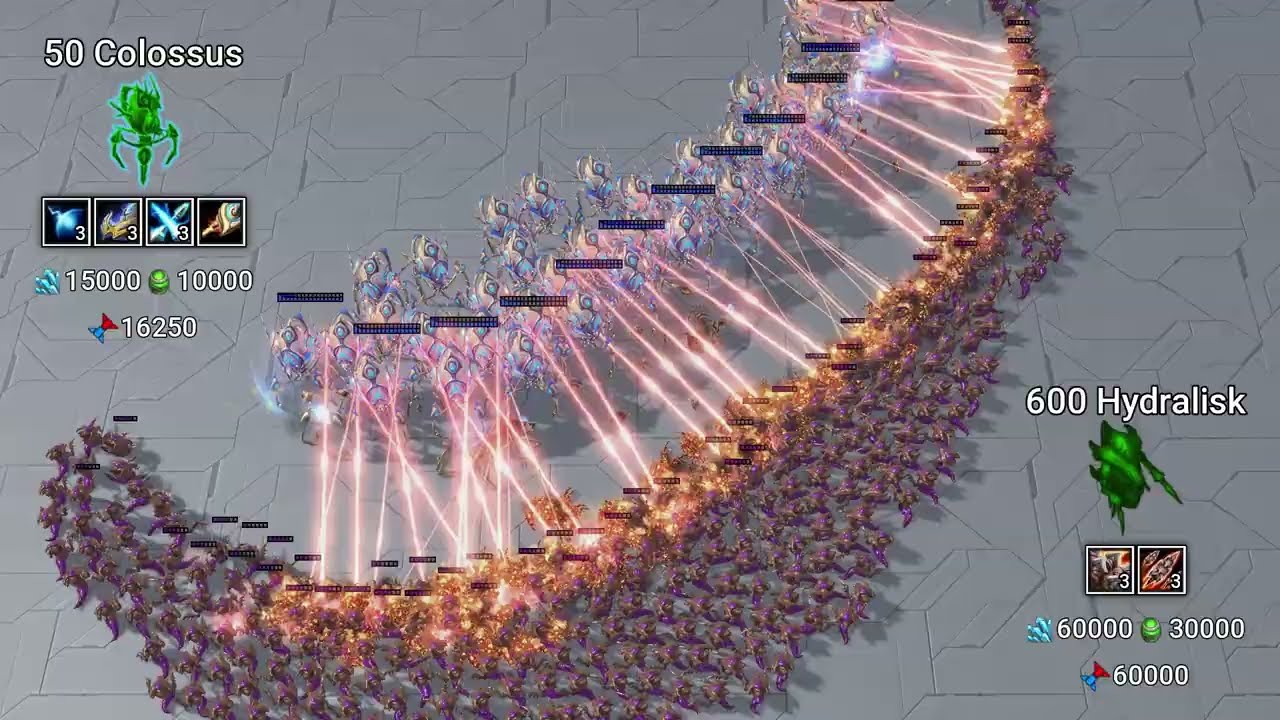 Can 50 Colossi beat 600 Hydralisks?