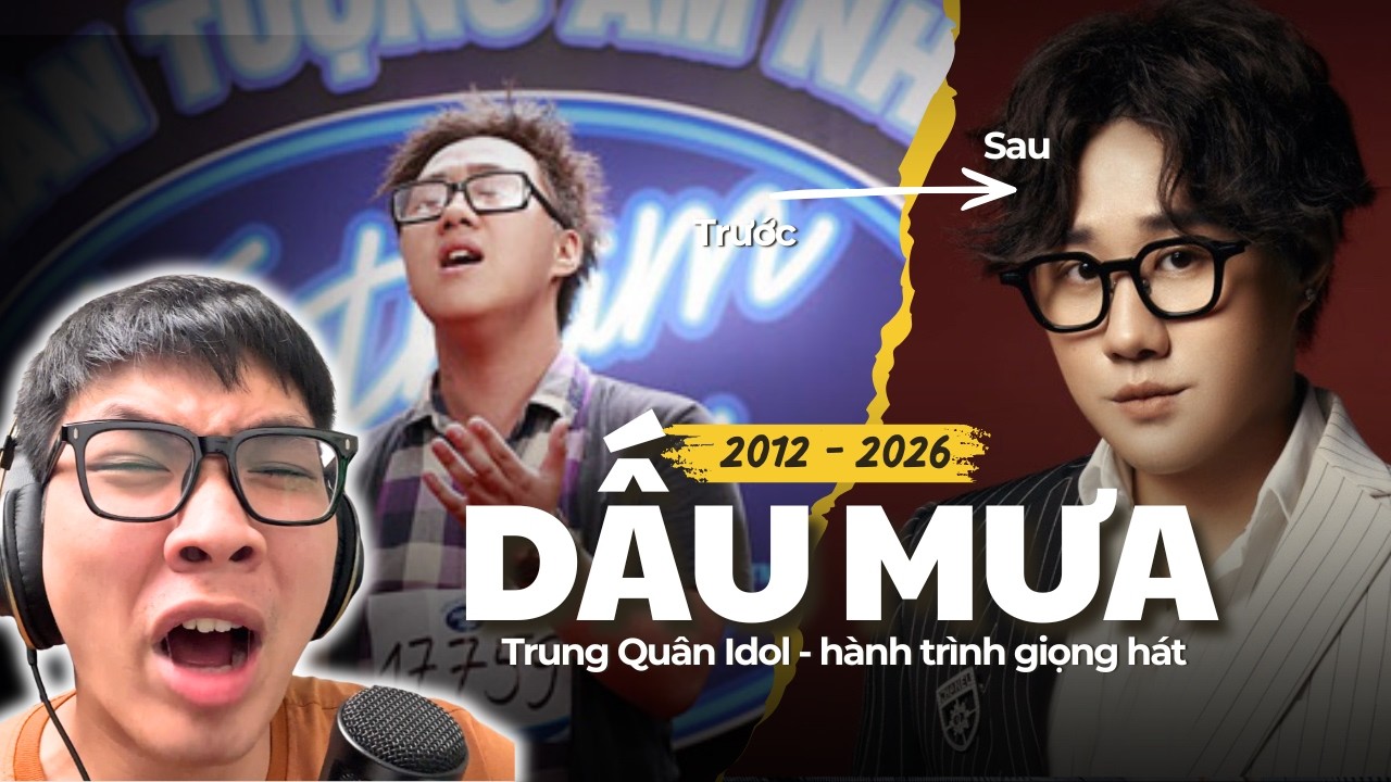 Dấu mưa 2012 - 2026| Sự thay đổi giọng của Trung Quân Idol | Phương Ủ Muối Reaction