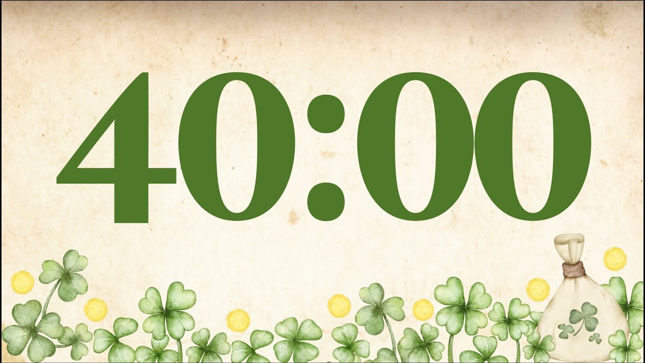 40 Minute Fun Saint Patrick&rsquo;s Day Timer (Glockenspiel Tones at End)