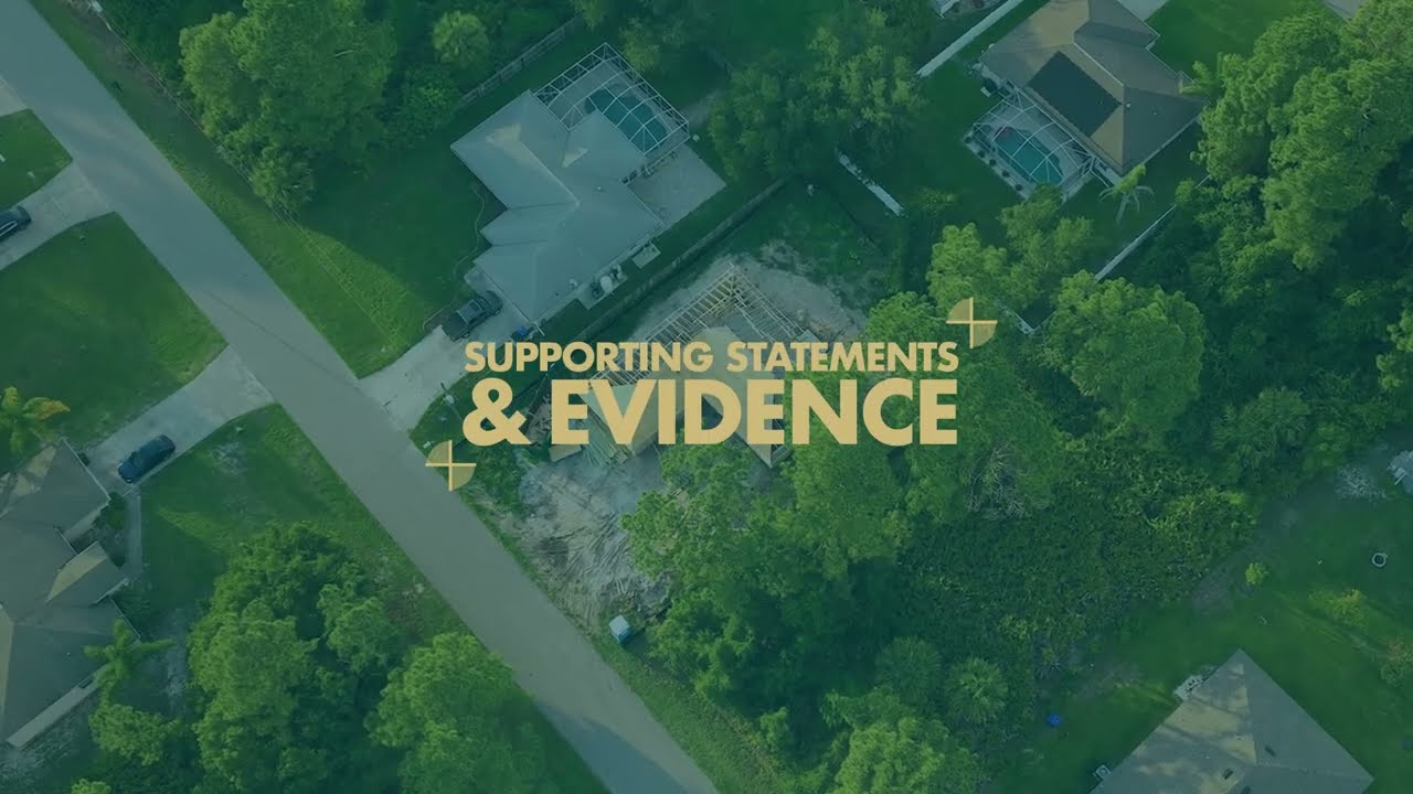 What supporting statements and evidence are required with a planning application?